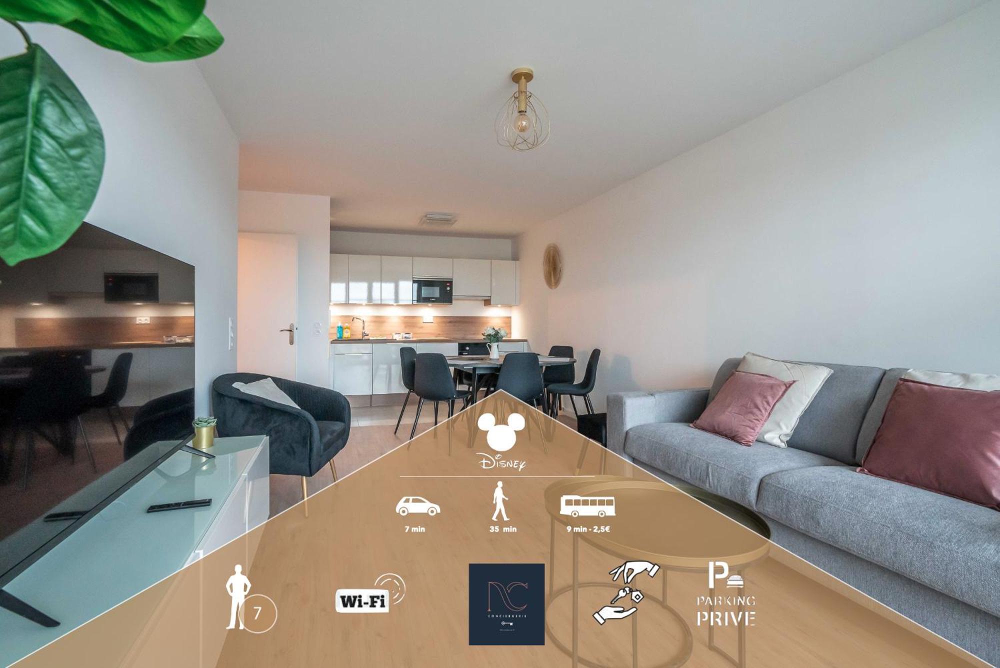 *Disneyland-Paris* 7Pers, Wifi, Netflix, Parking سيري المظهر الخارجي الصورة
